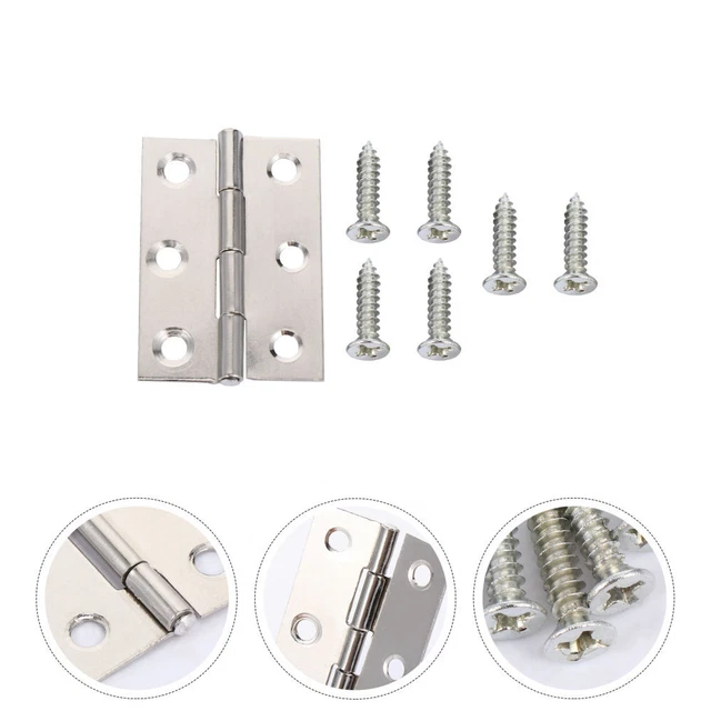 Cerniere Pieghevoli In Acciaio Inox - 10 Pezzi Con Viti, 44x31 Mm - Foto 5