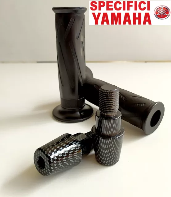 Kit/Set Coppia Contrappesi CARBON+Manopole Domino Yamaha Fazer 600-FZ6 2005 2006