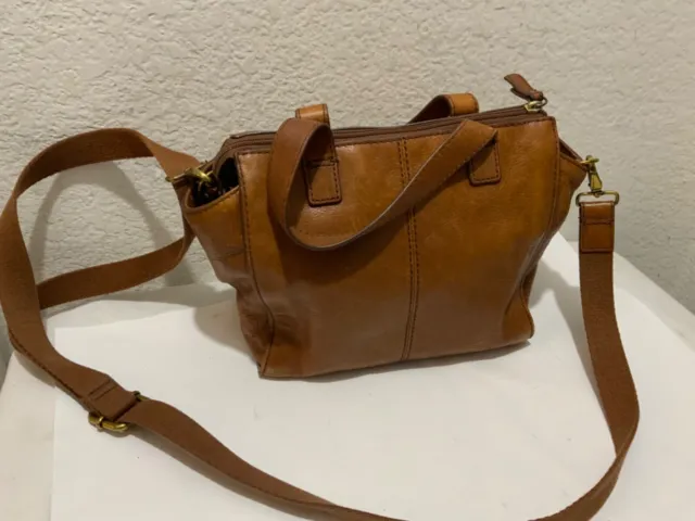 Fossil Crossbody Bag Soft cowhide Leather Purse Convertible Purse