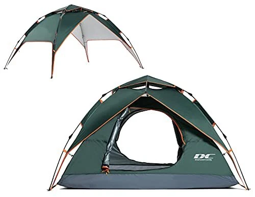 Pop Up Tents for Camping 2-3 Person, 3000mm Waterproof Tent, BlackGreen