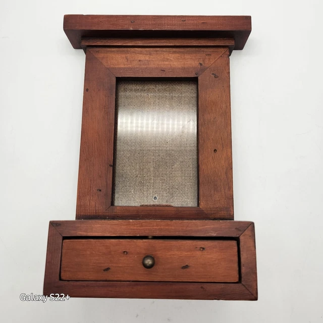VINTAGE MINIATURE WOODEN Picture Frame by Dennis East Trinket