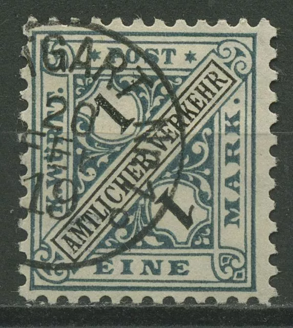 Württemberg Dienstmarken 1917 Ziffer in Schildern 254 gestempelt