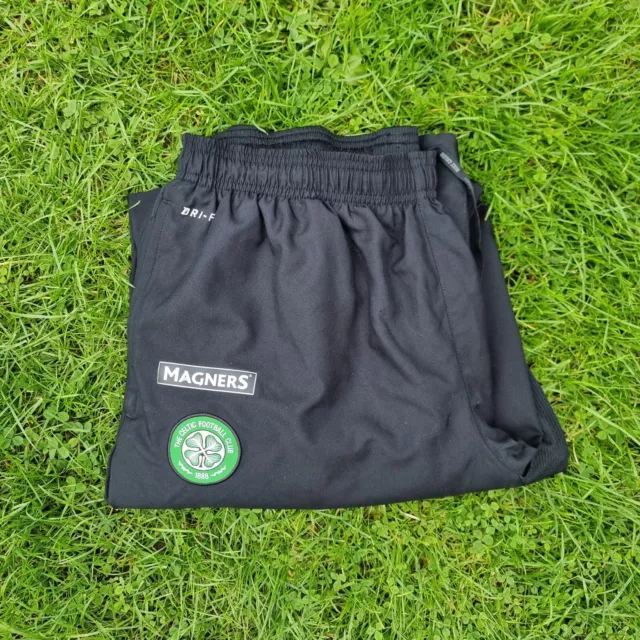 RARE Nike Dri-Fit - Celtic FC Black Trousers - Mens Size XL Track Pants Magners