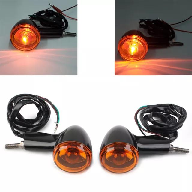 Motorcycle Rear Turn Signals Light 12V Pair Fit For Harley XL883 1200 X48 04-22