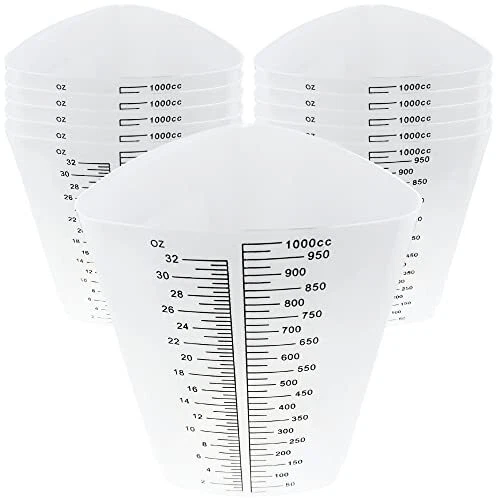 [Pack of 10] 32oz Triangular Paint/Epoxy Mixing Cups - Pack of Ten ...