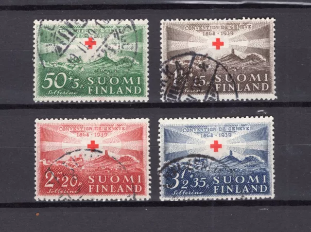 Finland 1938 Red Cross Set Scott B35-B38 Facit 221-225 Vfu