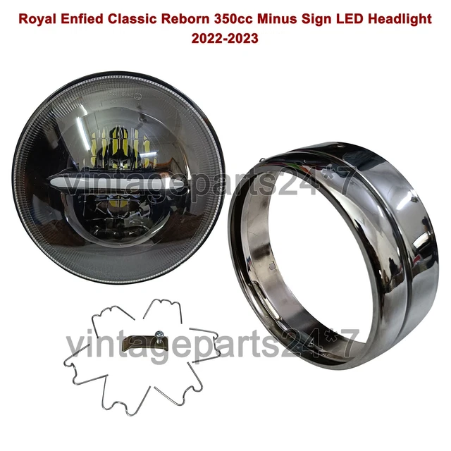 Grille De Protection Pour Phare Et Feu Arrière Royal Enfield Classic Reborn 350 - Noir Chrome