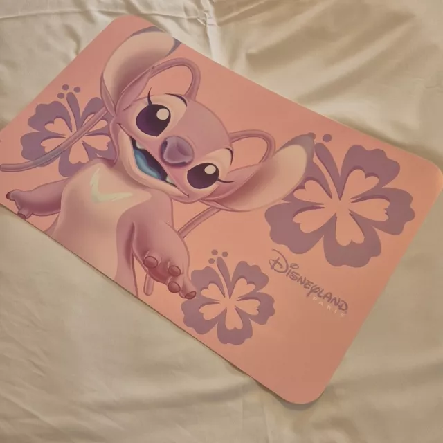 Disneyland Paris Lilo & Stitch Angel Portrait Wipe Clean Placemat Table Mat Pink