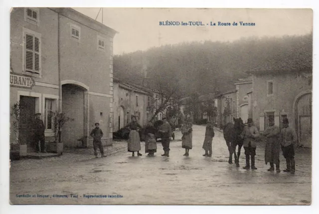 BLENOD LES TOUL Meurthe et moselle CPA 54 cheval restaurant route de vannes