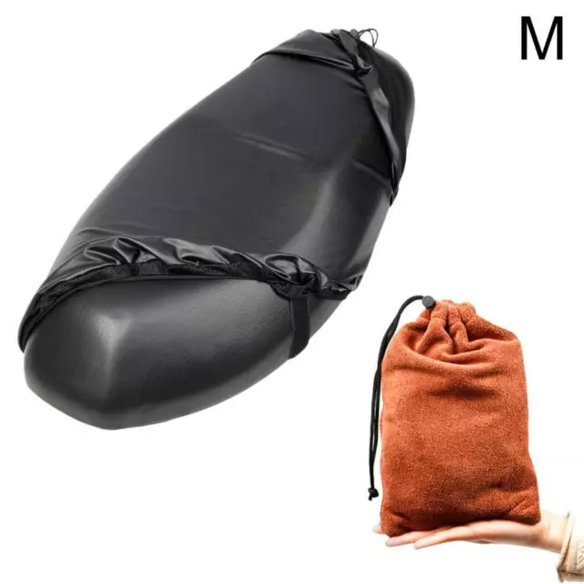 Motorcycle Scooter TPU Film Seat Cover Non-Slip Insulation Cushion Pad Black M