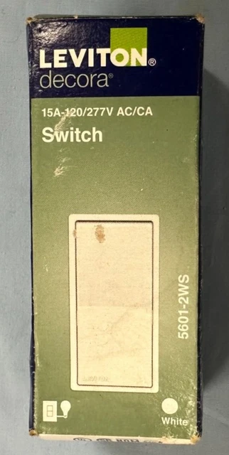 Interruptores LEVITON Blanco 15A-120/227V AC/CA NUEVOS EN CAJA Caja