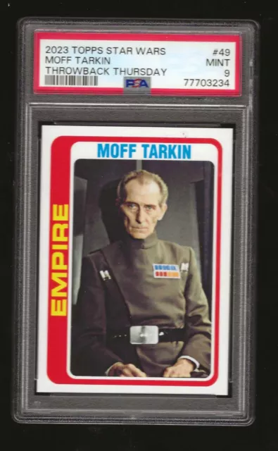 2023 Topps Star Wars Throwback Thursday # 49  Moff Tarkin  Psa 9 Mint
