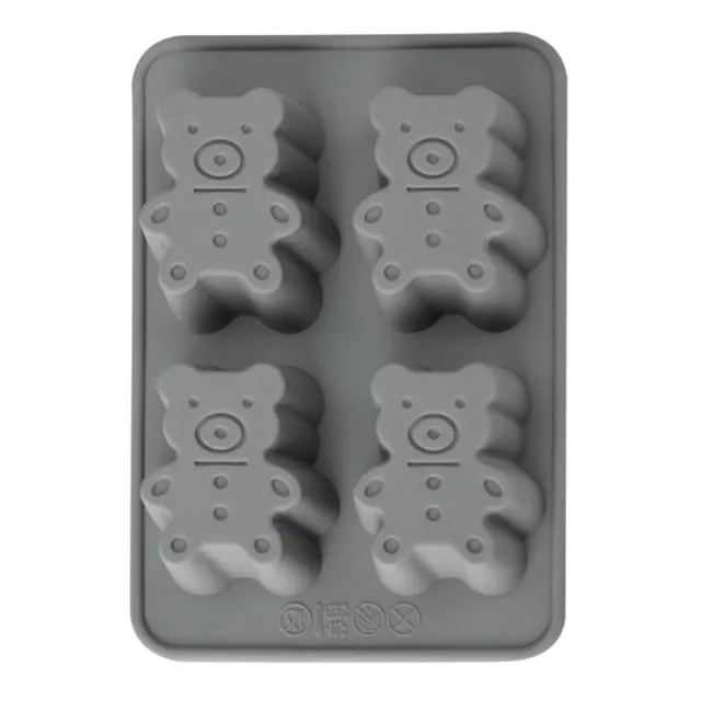 4 Hole Cartoon Biscuit Silicone Baking Pans Microwave Heat Resistant Baking Pans