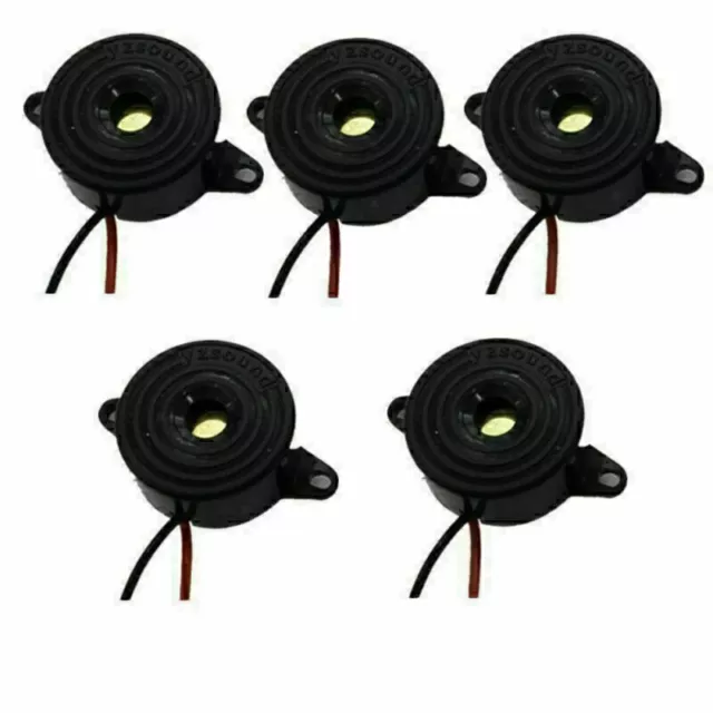 5×DC 3-24V Black Piezo Electronic Tone Buzzer Alarm Continuous Beep