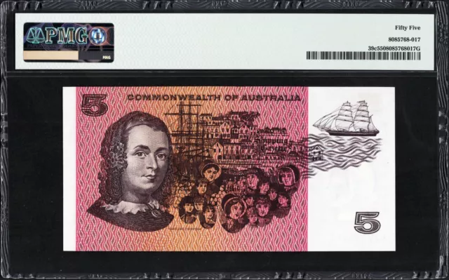 Australia 5 Dollars P39c R204 1972 Phillips Wheeler PMG55 aUNC Banknote VALUE 2