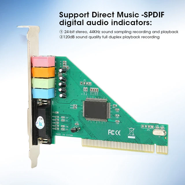 PCI SOUND CARD Channel 4.1 For Computer Desktop Internal Audio Karte ...