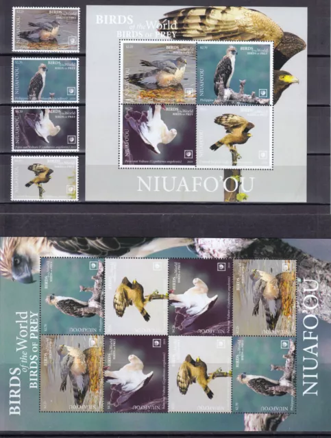 Niuafo'ou 2019 MI. 731-34, 735-38 KB, Bl. 87 ** MNH Greifvögel Birds of Prey