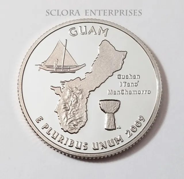 2009 S Guam *90% Silver Proof* Quarter   **Free Shipping**