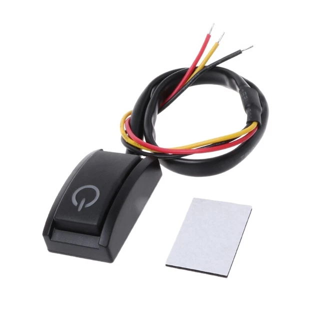 CAR PUSH BUTTON Latching Turn ON Switch LED Light DC12V/200mA 2.4W £8. ...