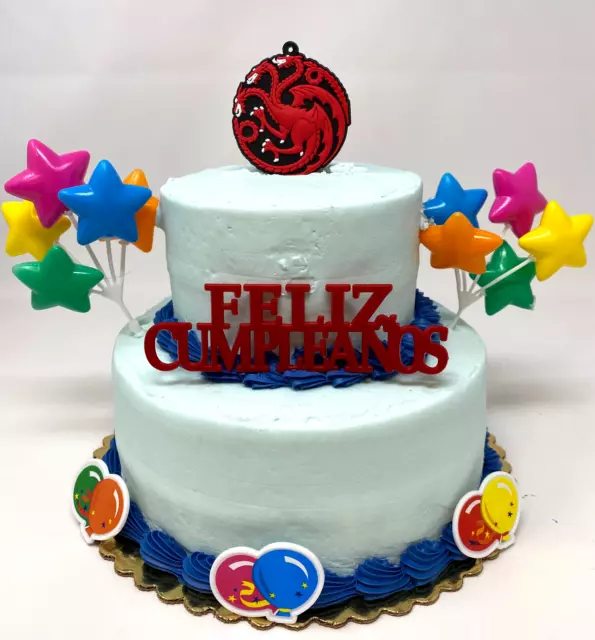 House of the Dragon Feliz Cumpleanos Cake Topper ~ BRAND NEW  ~ 100% NUEVO