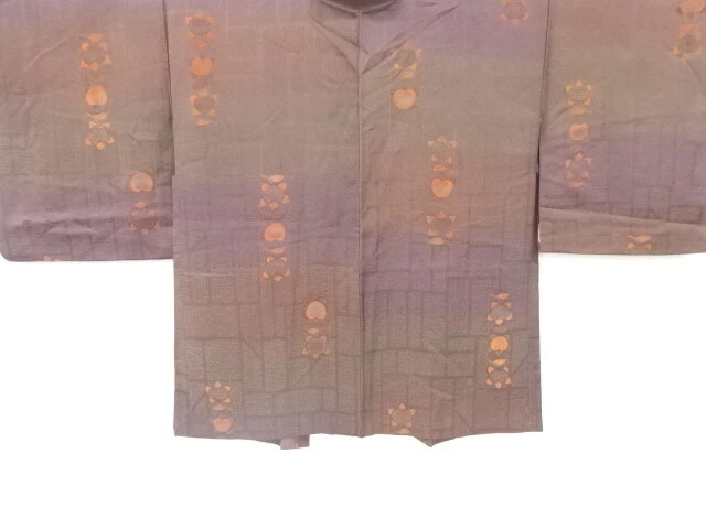 6607946: Japanese Kimono / Vintage Haori / Woven Plants