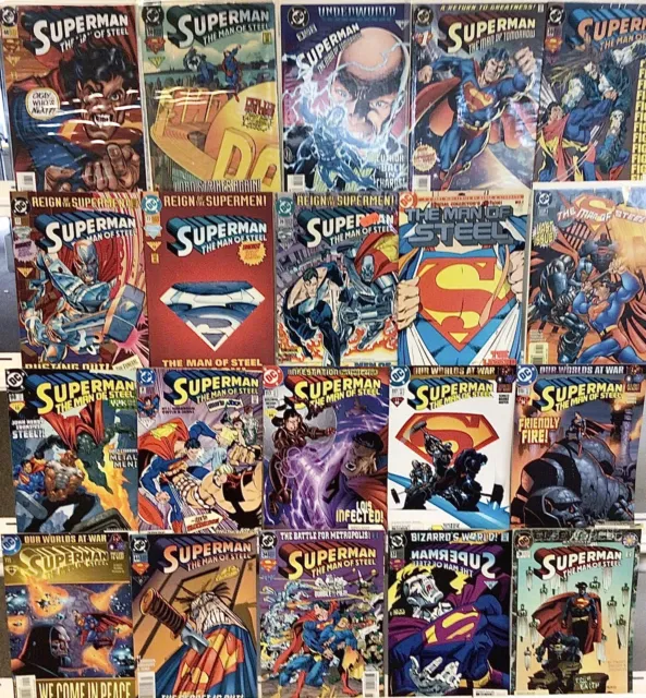 DC Comics Superman: The Man Of Steel Comic Book Lot Of 20