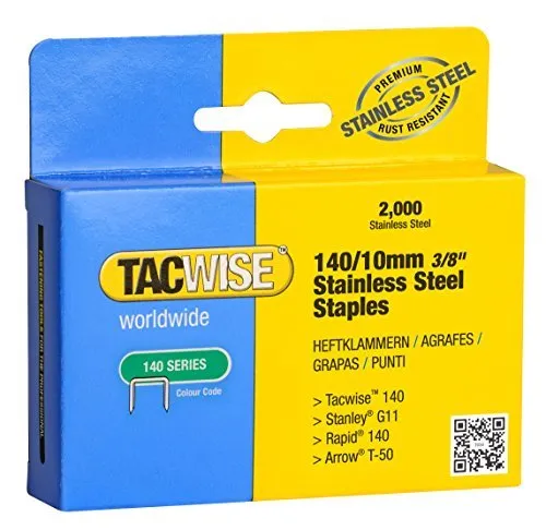 Tacwise 14010mm Stainless Steel Staples Box of 2000