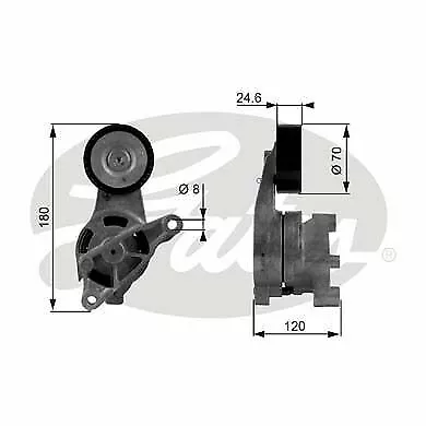 Genuine Gates Drivealign Tensioner T38438 Fits Audi A3 Seat Skoda Vw 1.9 2.0