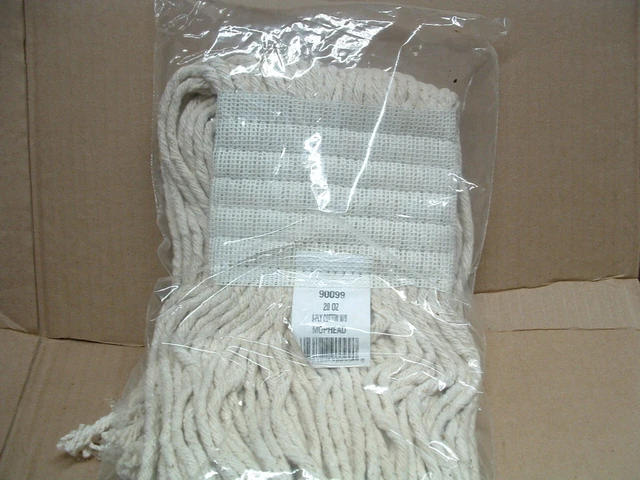 3 Cotton 8 Ply Commercial 20 Oz Utility Mop Heads Made In Usa Hamburg Industries