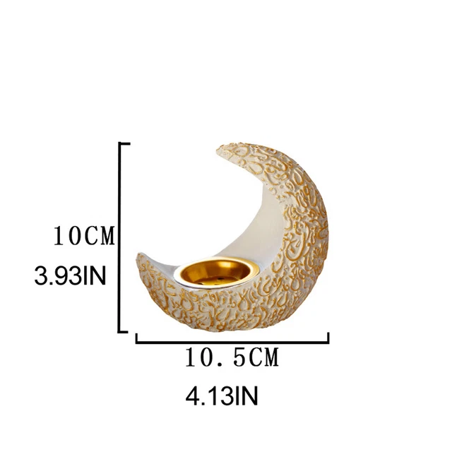 (white)Resin Incense Holder Moon Shape Aroma Stove Lightweight Decor For Home