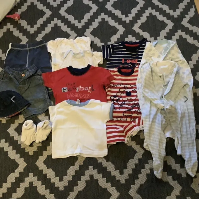Baby Boys Clothes Clothing Bundle Size 3-6 Mths Disney Trousers Tshirts 12 Items