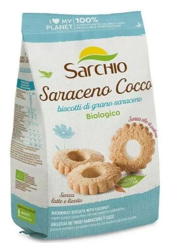 Cookie Gluten Free Bio Saraceno Coconut Sarchio Snack Vegan Lactose Free