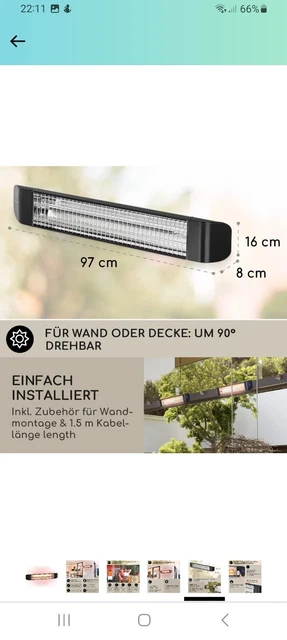 Blumfeldt - Infrarot Heizstrahler - 2400 Watt