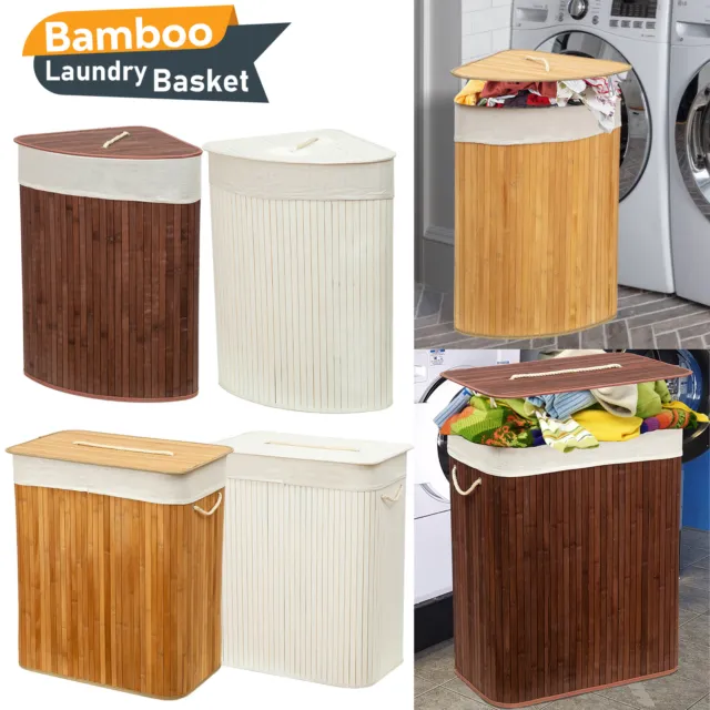 Laundry Basket Dirty Washing Clothes Storage Folding Bin Hamper Bag With Lid