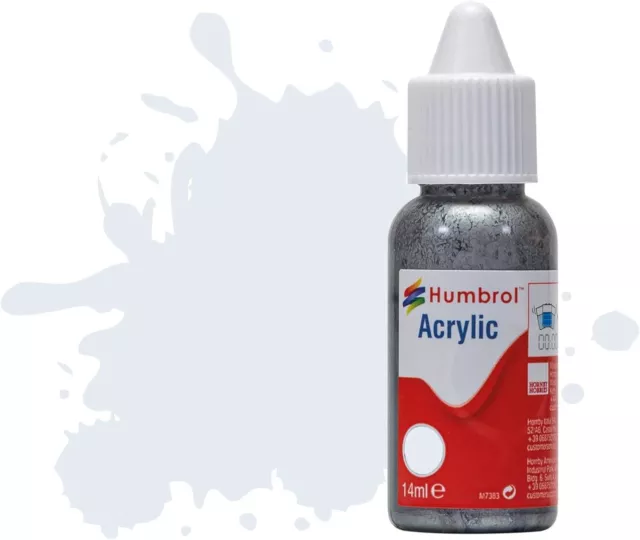 Humbrol DB0191 Acrylfarbe Nr. 191 Chrom Silber - Metallic, 14 ml (1er Pack)