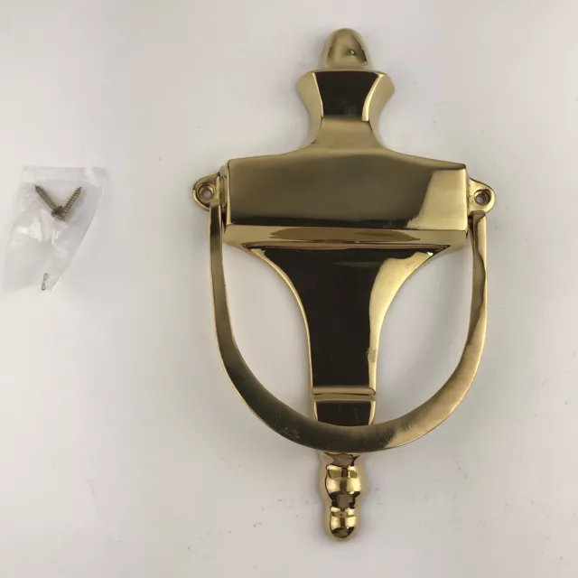 Vintage Solid Brass Large classic Door Knocker Urn NEW 8 1/2” X 5”