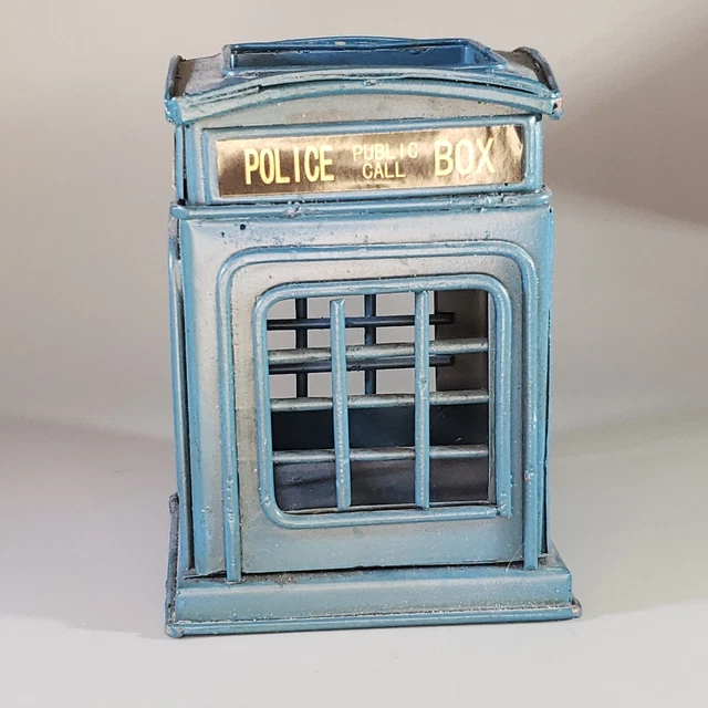 Police Call Box TARDIS Tea Light Candle Holder UK Britain Doctor Who