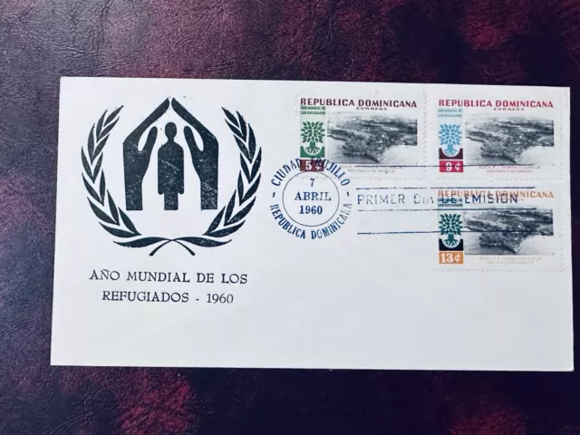 Dominican Republic FDC 1960 WORLD REFUGEE YEAR