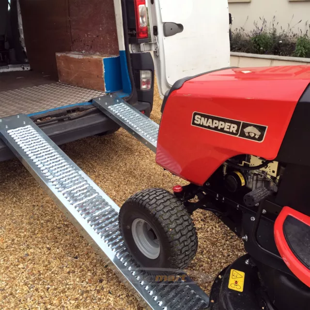 LONG Steel Ramps 1.85m PAIR 400kg LAWNMOWER RIDE ON SCOOTER ACCESS