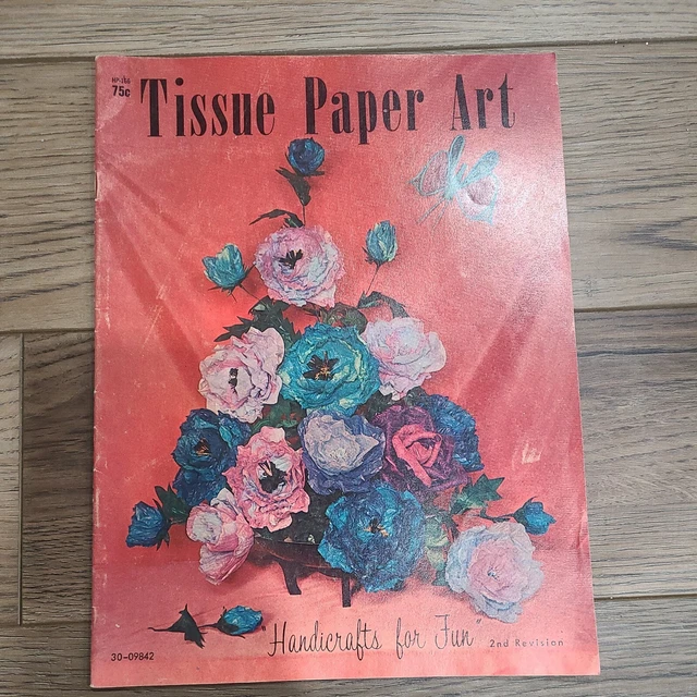 Revista de Arte de Papel Tejido 1967 FLORES DE PAPEL TISÚ