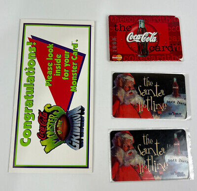 Coca-Cola Phone Cards/Sprint Monsters of Gridiron Santa Hotline World Com-Lot 4
