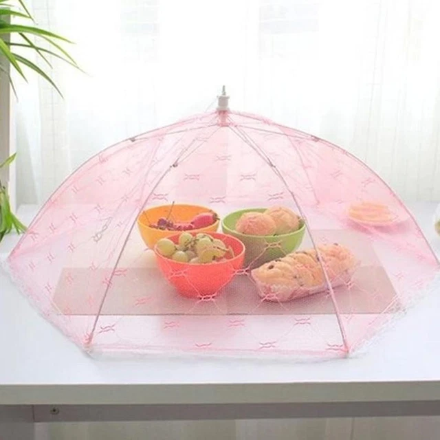 Cubierta de malla de mesa de comida hexagonal estilo antimosquitos mesa de comida -d