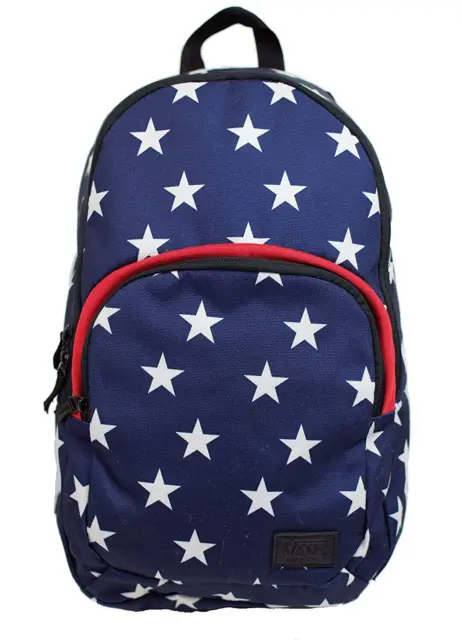 Vans Off The Wall Schooling Backpack Bag in Blue/White Stars