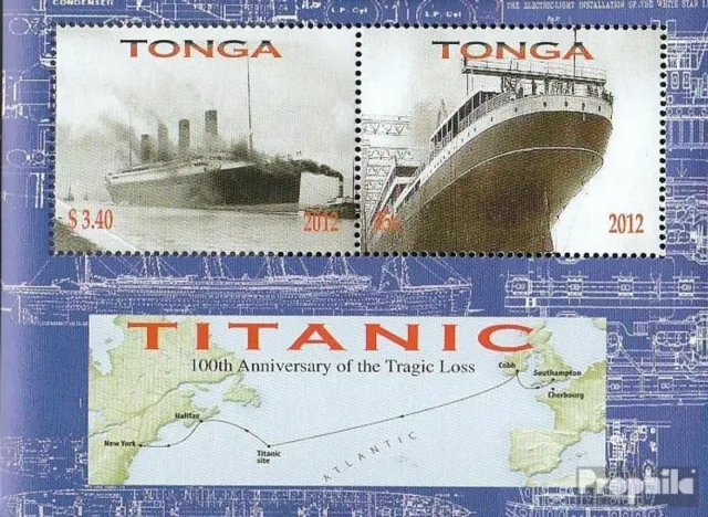 Tonga Blocco 53 (completa Edizione) nuovo linguellato 2012 Titanic