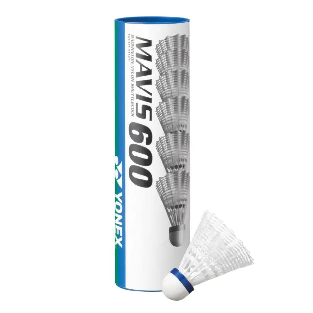 Yonex Mavis 600 Shuttles (Tube of 6) - White