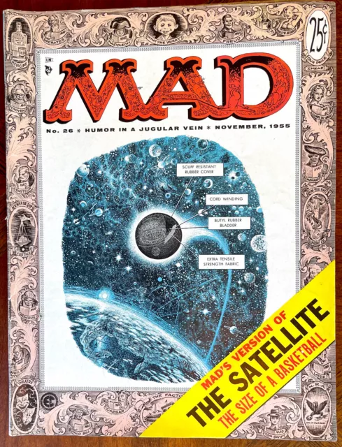 Mad Magazine #26 - 1955 - Fine (6.0)!!  First Alfred E. Neuman on cover!