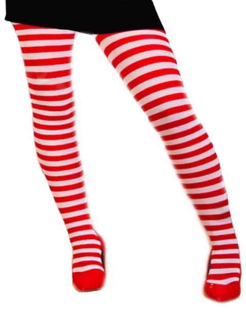 PLUS SIZE 1X 2X Striped Pantyhose Opaque Tights Red White Holiday ...