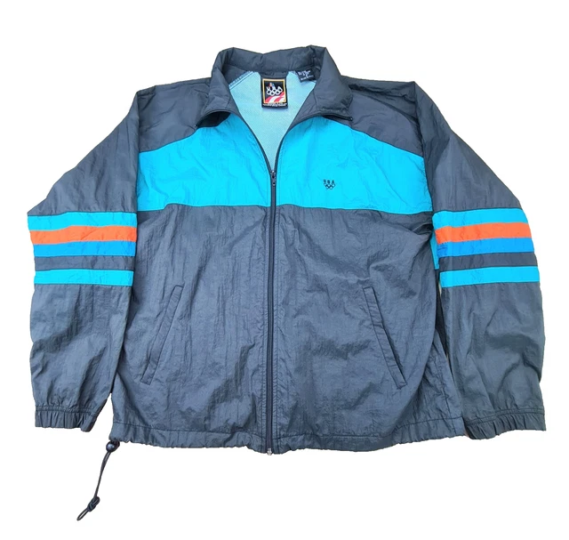 Parka DDE JO Albertville 92 Vintage Orange Et Bleu - Taille 52