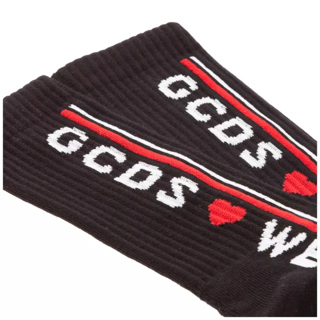 GCDS socks men FW22M01002202 Black hose 2
