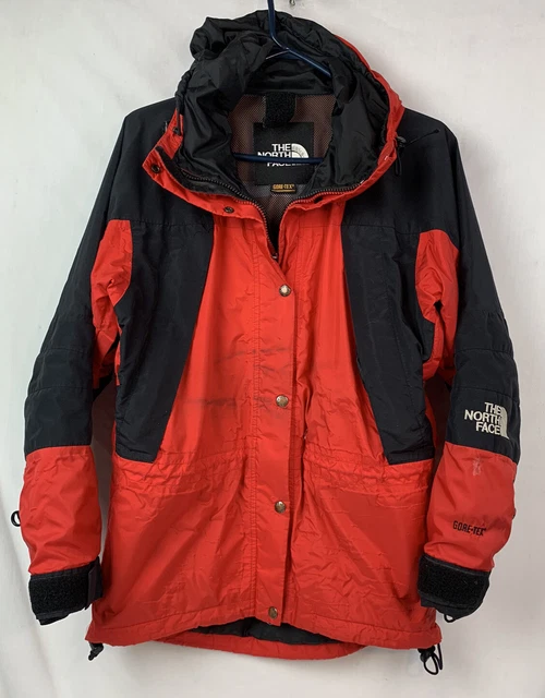 VINTAGE THE NORTH Face Jacket Gore Tex Lightweight Full Zip Red Black